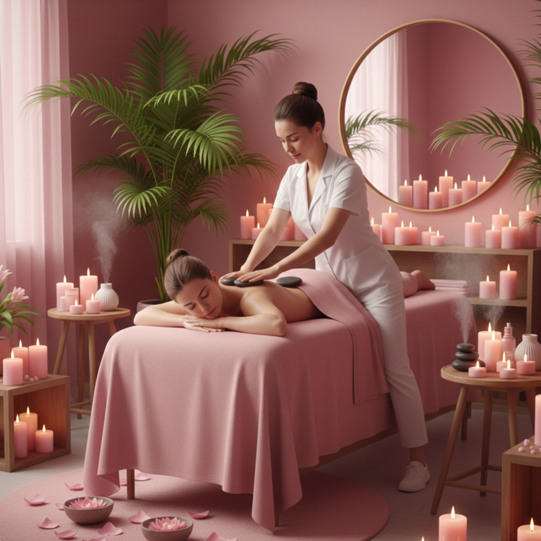 Hot Stone Massage - Heated stones for deep muscle relaxation